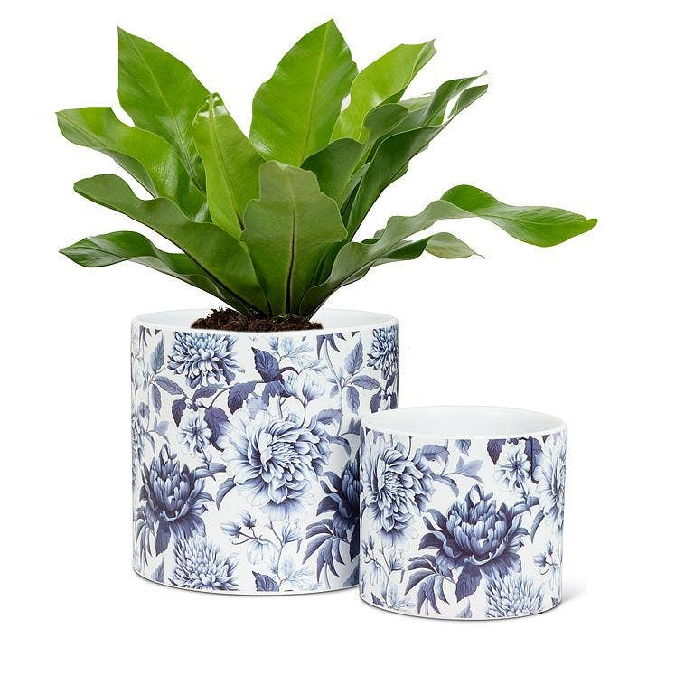 Large Chintz Print Planter-6.5"D