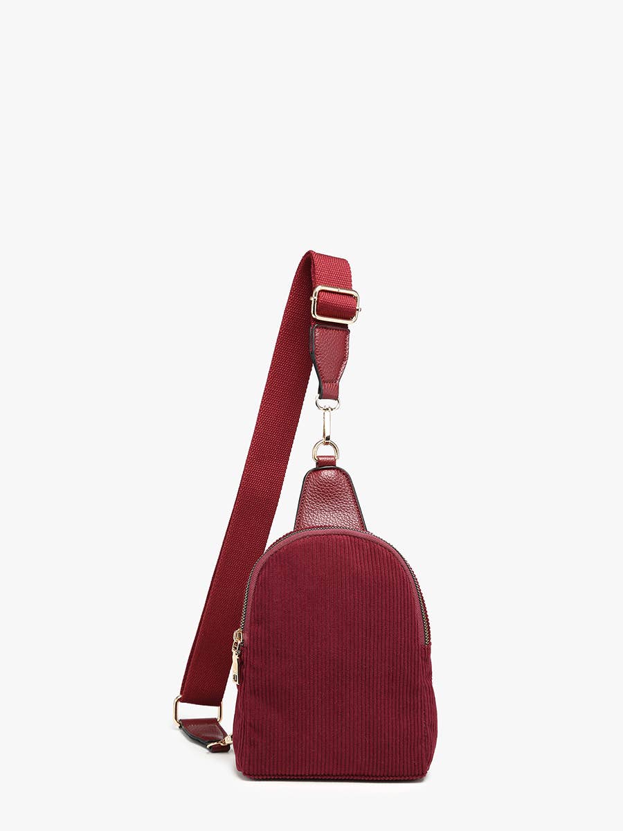 Jen & Co. - Ellen Corduroy Sling Bag w/ Guitar Strap | M2436CRDY