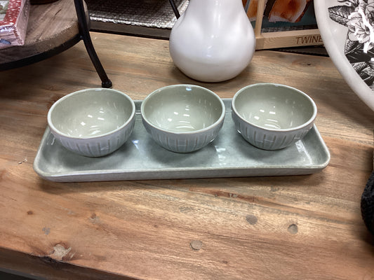 Bowl and Tray Set