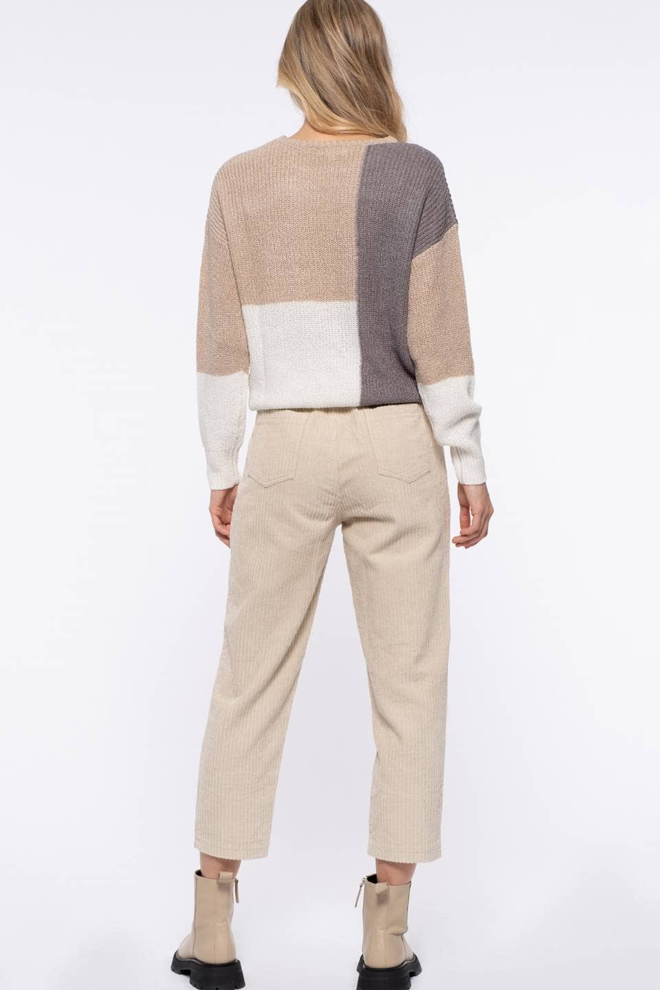 Colorblock Knit Pullover Sweater