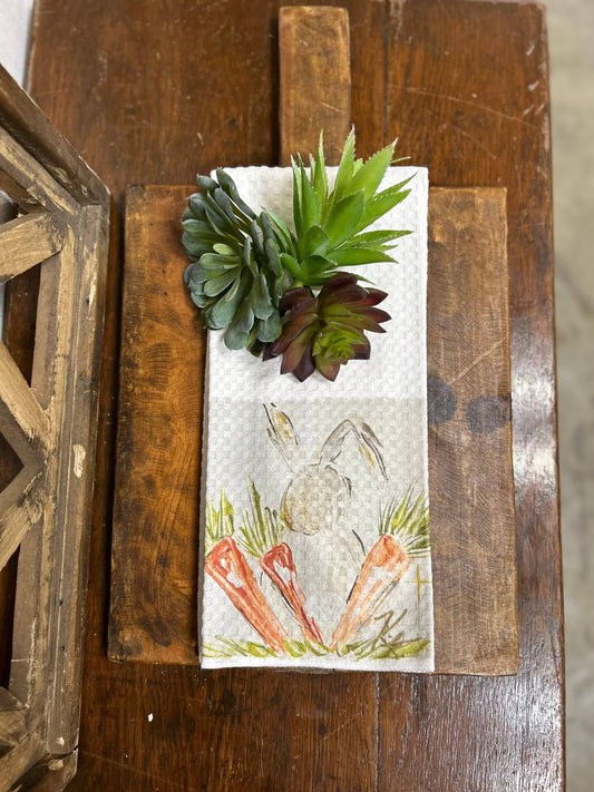 Southern Cotton Mill - GA Bunny with Carrots Towel