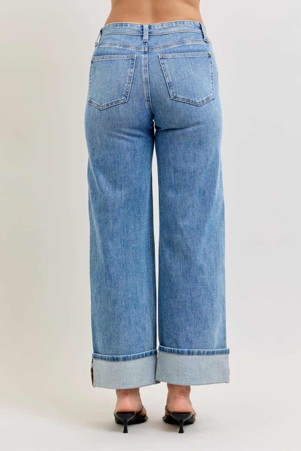 Judy Blue Jeans - MR Straight w/ Fold Over WB