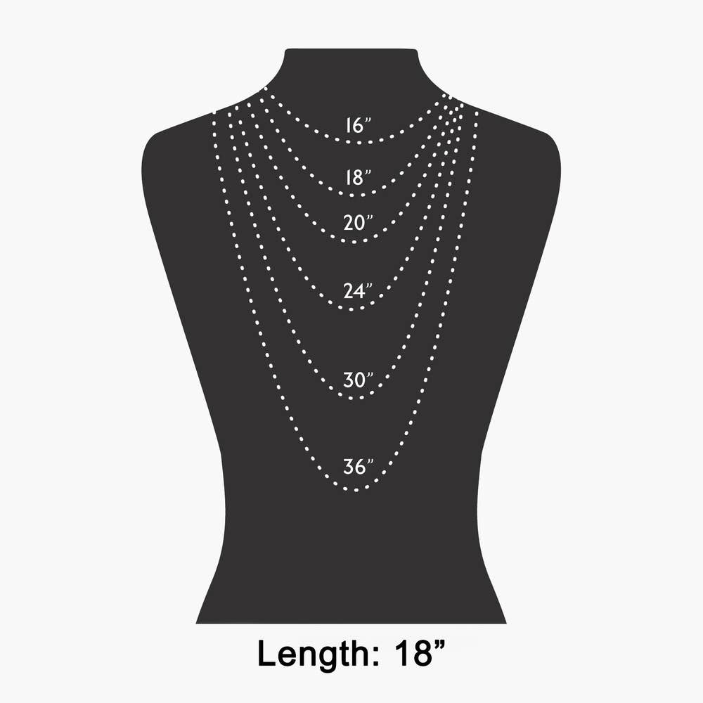 Matte Rolo Chain Toggle Stone Pendant Necklace