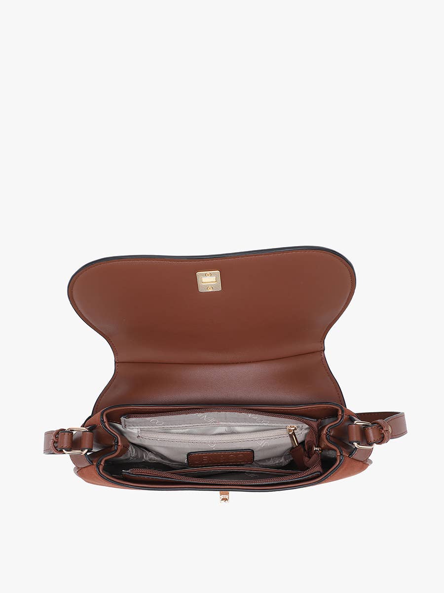Jen & Co. - Quinn Faux Suede Shoulder Bag w/ Push Lock | M2850