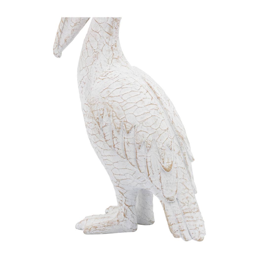 Sagebrook Home - Decorative Figurine - White Ceramic Standing Pelican, 14 in.