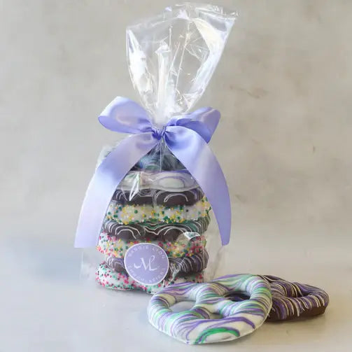 Maggie Lyon Chocolatiers - 7pc Easter Chocolate Covered Pretzel Stack - Spring Design