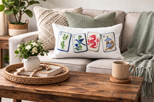 Mahjong Lumbar Pillow