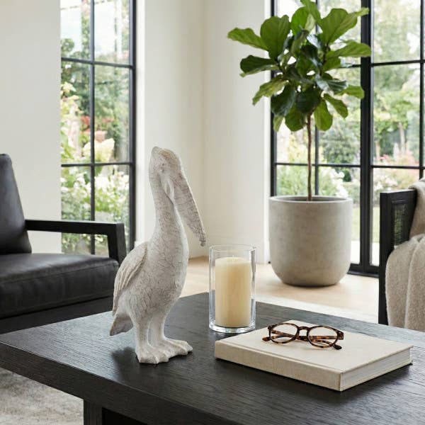 Sagebrook Home - Decorative Figurine - White Ceramic Standing Pelican, 14 in.