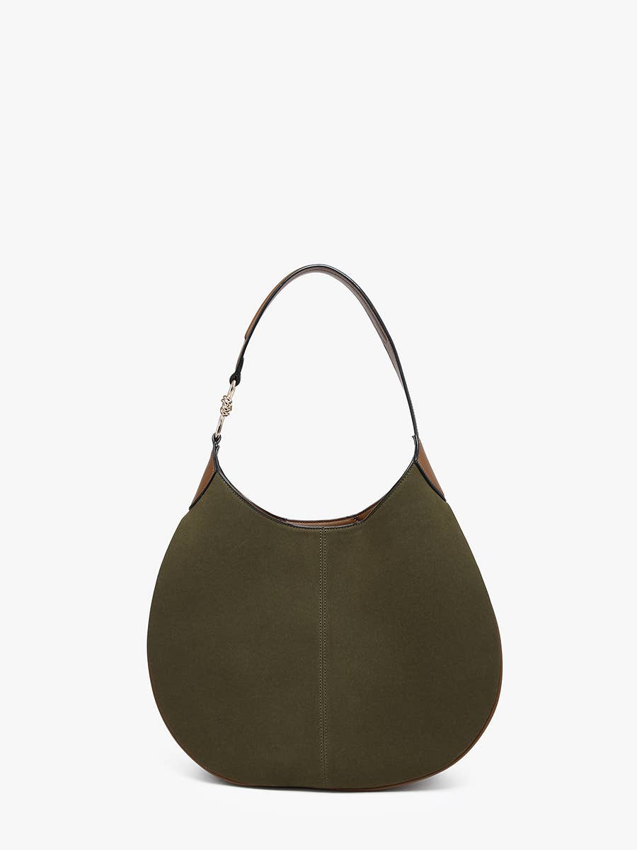 Jen & Co. - Vanessa Faux Suede Hobo w/ Gold Accented Strap | M2881