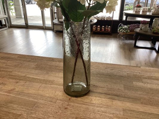 14.57" STONEWASH GLASS VASE