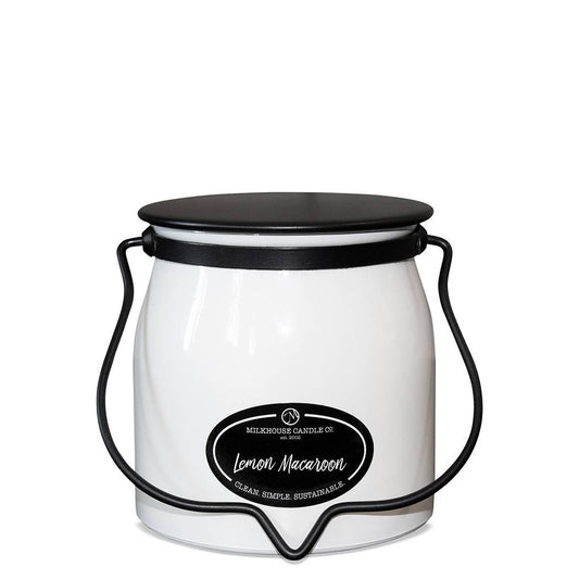 Milkhouse Candle Company - 16 oz Butter Jar Candle: Lemon Macaroon