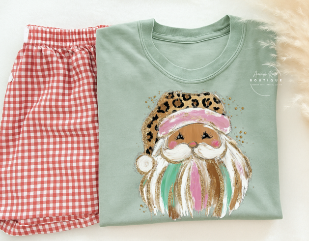 Trendy Chic Apparel LLC - Preppy Brushstroke Santa Sweatshirts & T-Shirts