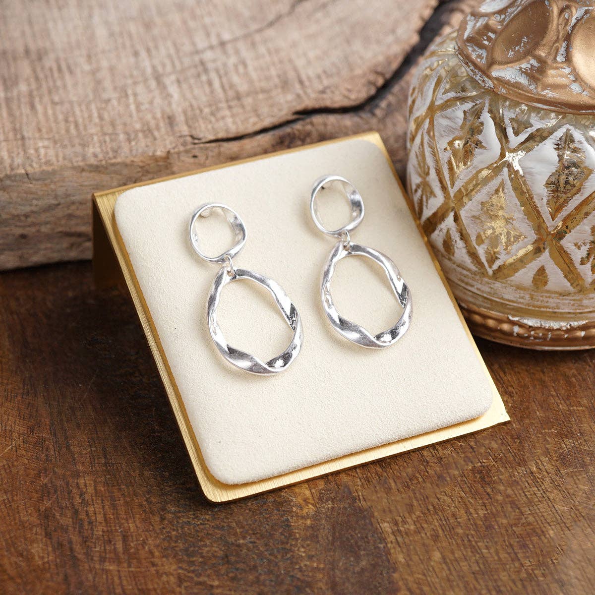 PennyLine inc - Wanderlight – Textured Tear Drop Earrings