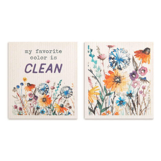 Biodegradable Dish Cloths Set of 2 - Meadow Flowers