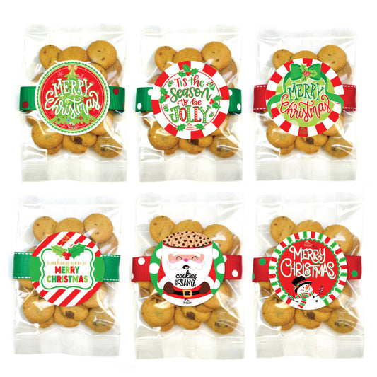 Oh, Sugar! - Holiday Mini Cookie Bags – Assorted Christmas Designs