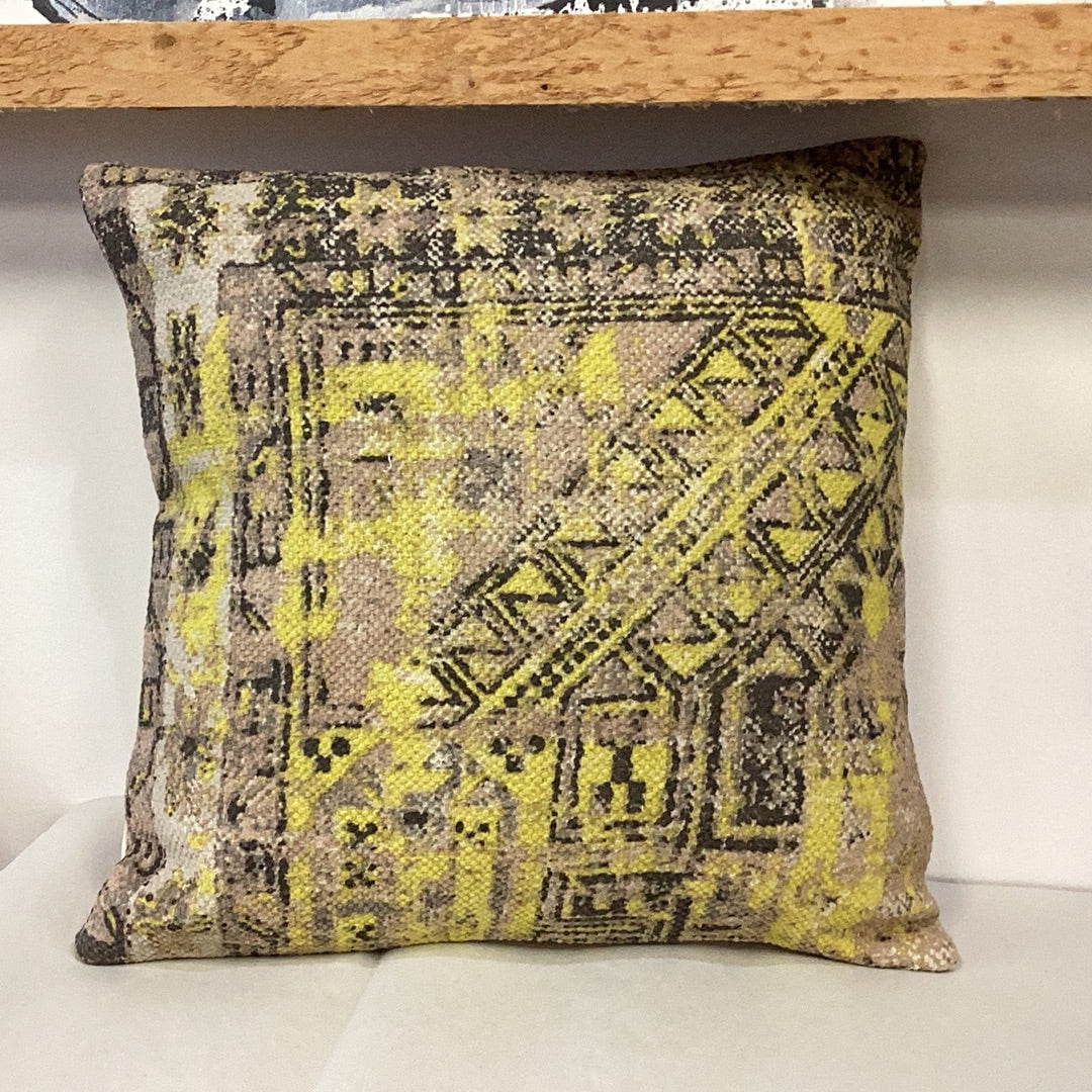 Stonewashed Cotton Print Pillow