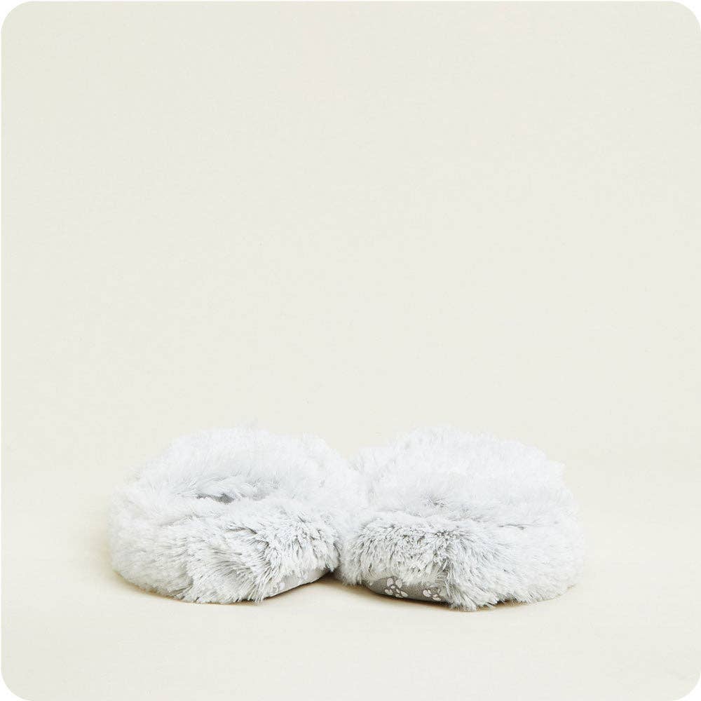 Warmies - Lavender Scented Plush - Gifts - Fall - Marshmallow Gray Warmies Slippers