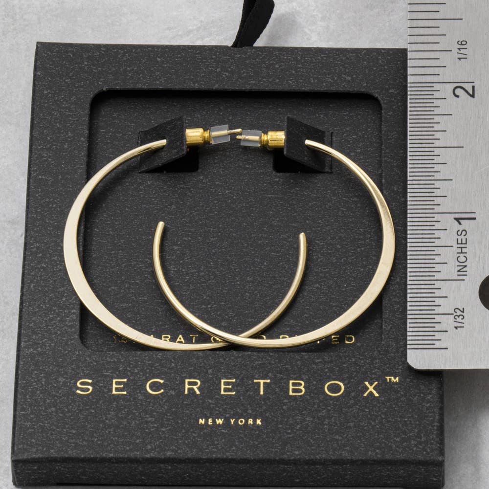 Thin Wire Large Round Hoop Earrings