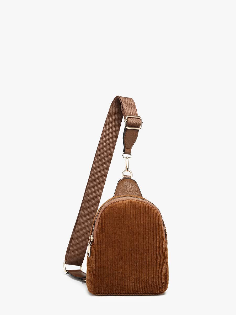 Jen & Co. - Ellen Corduroy Sling Bag w/ Guitar Strap | M2436CRDY