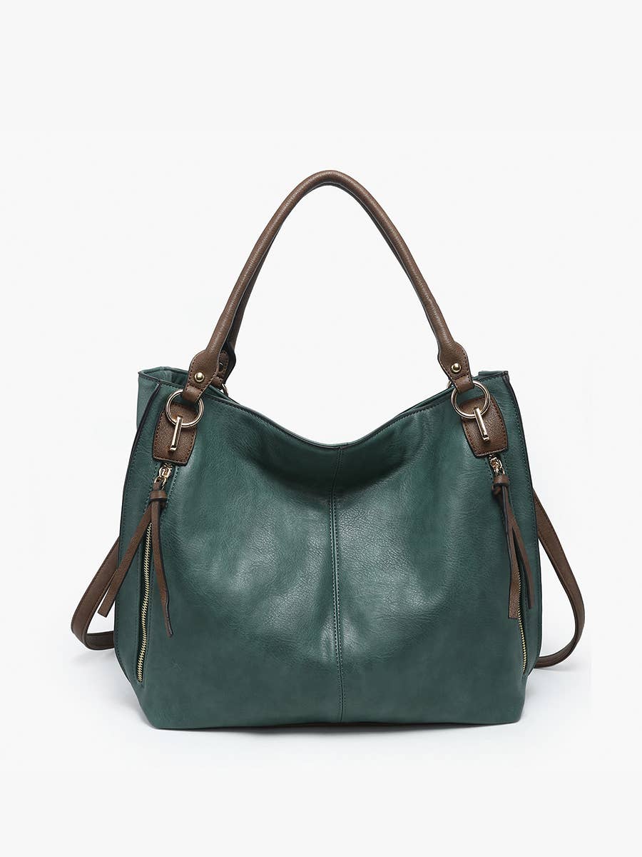 Jen & Co. - M1860DS Connar Distressed Side Pocket Tote