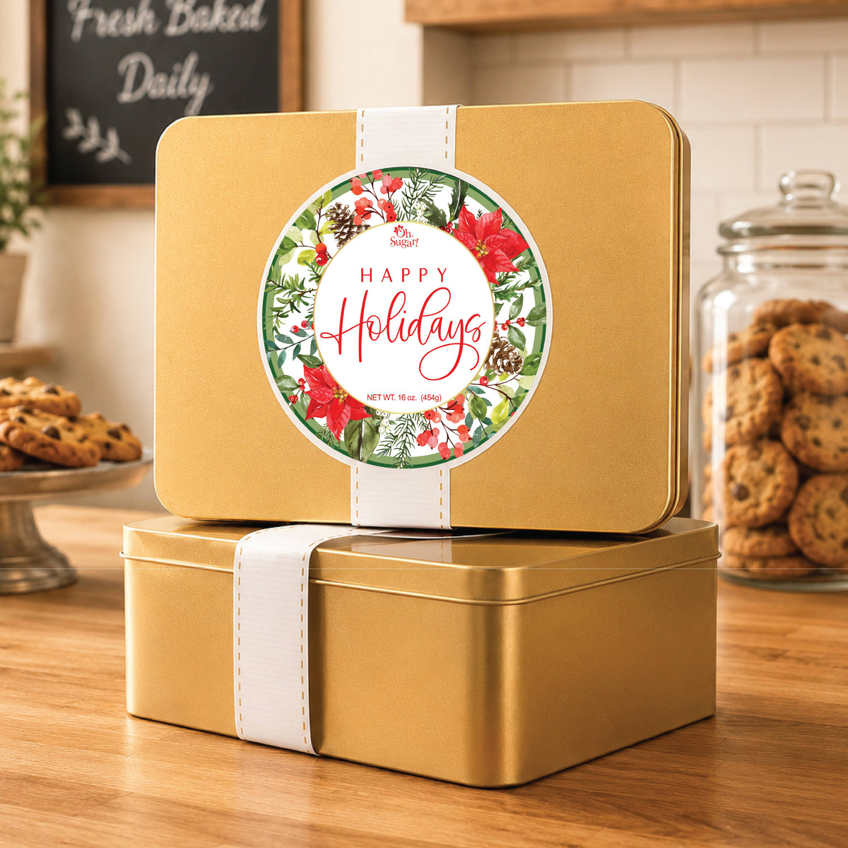 Oh, Sugar! - Holiday Cookie Tin - Brown Butter Chocolate Chip Cookies