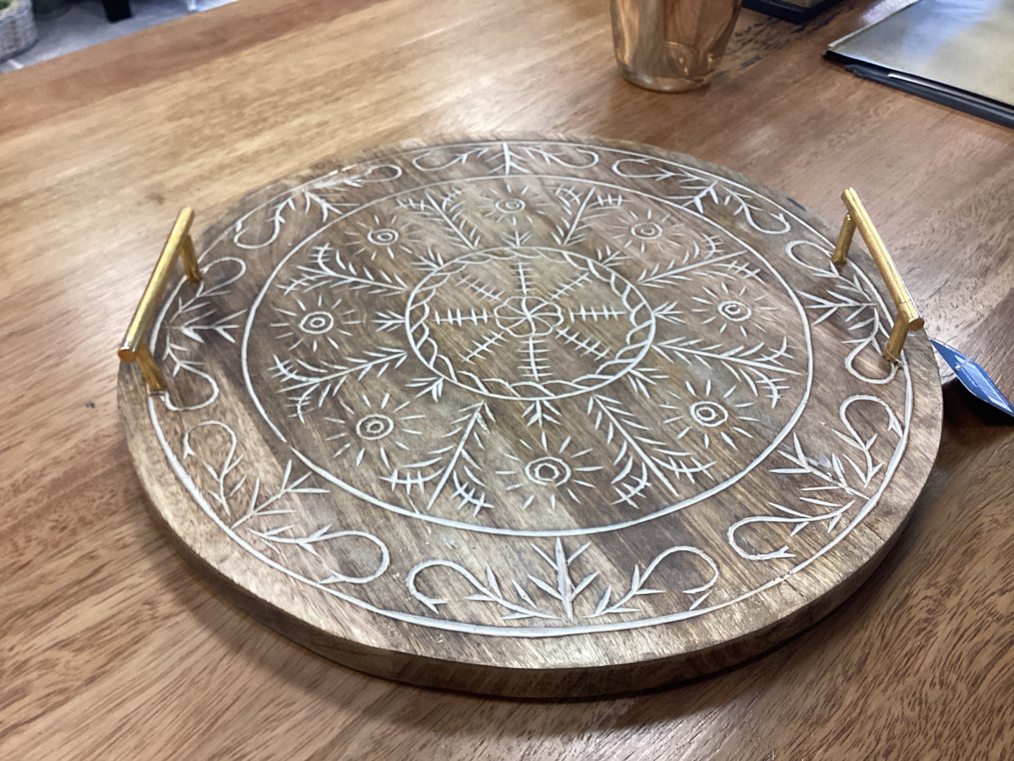 Wood Carved Tray