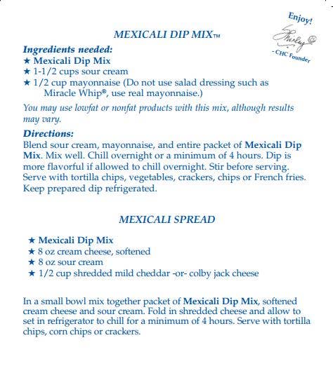 Country Home Creations - Mexicali Dip Mix