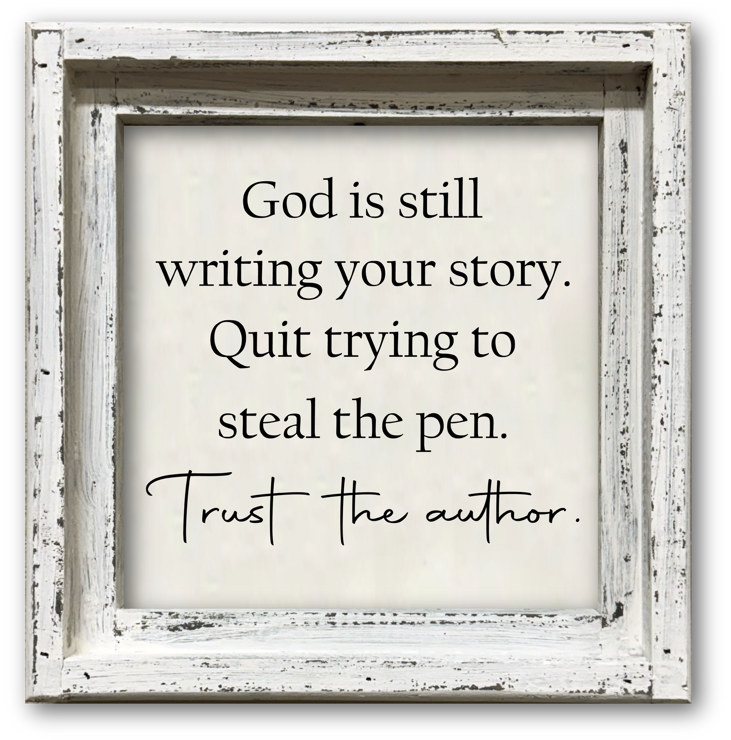 FRAMED CANVAS TRUST THE AUTHOR