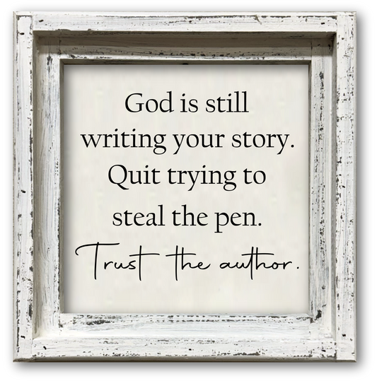 FRAMED CANVAS TRUST THE AUTHOR