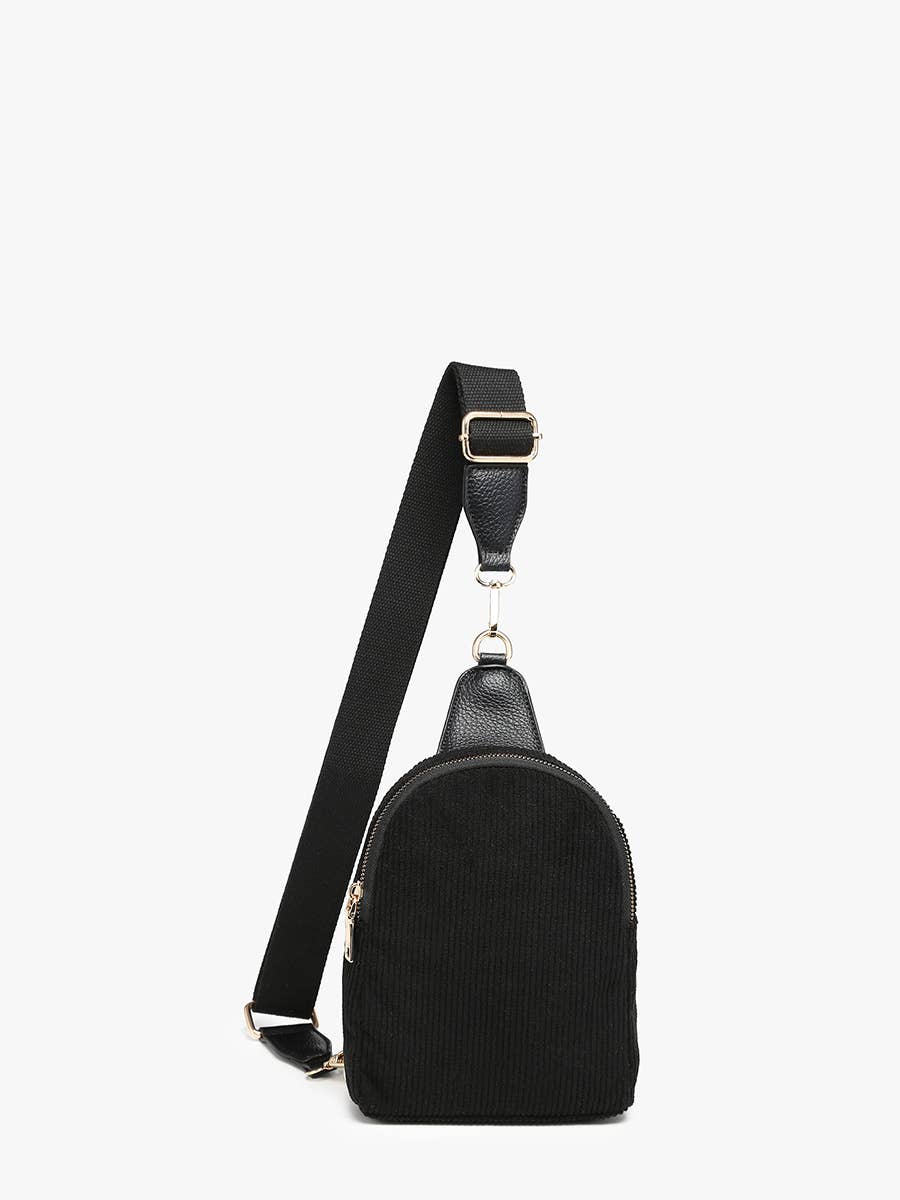 Jen & Co. - Ellen Corduroy Sling Bag w/ Guitar Strap | M2436CRDY