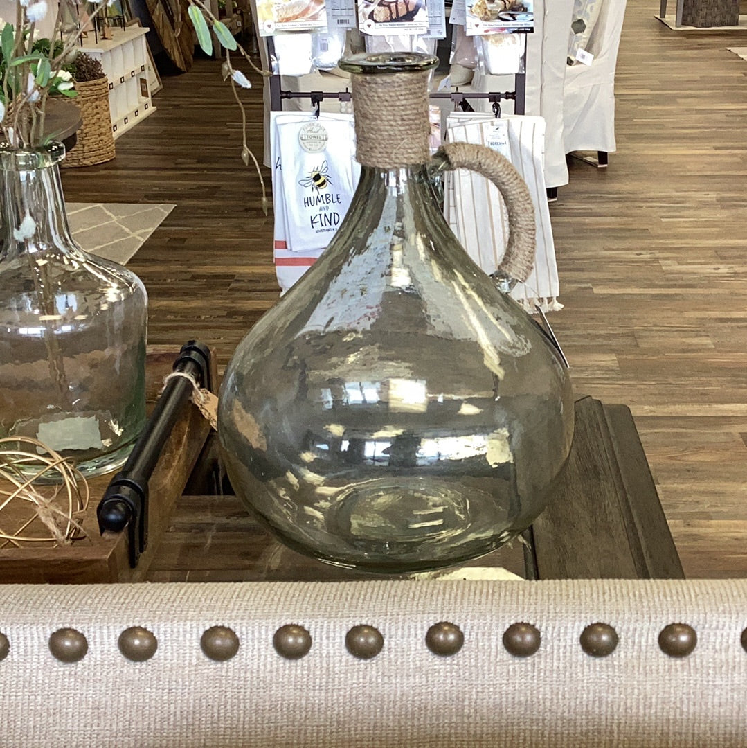 Clear Bottle with Jute Accent