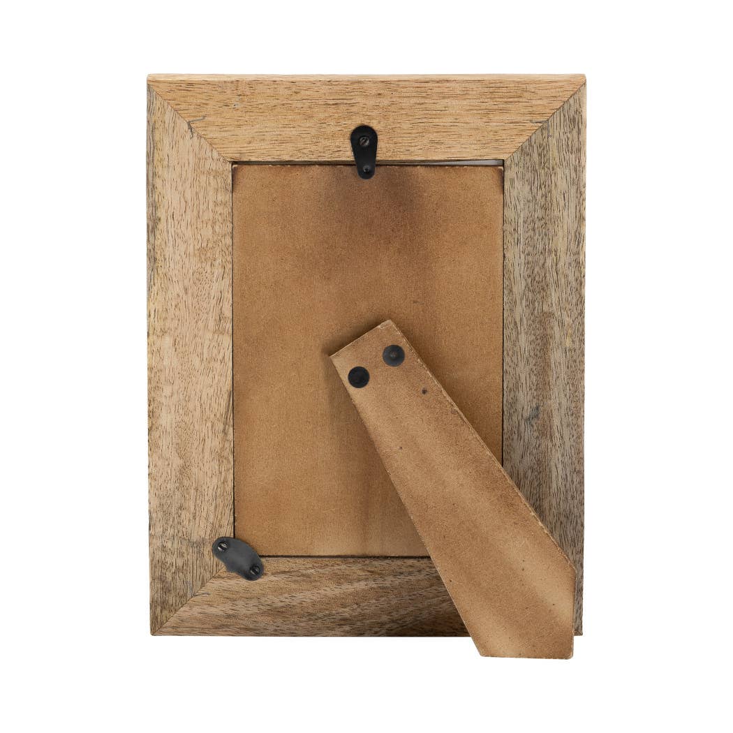 Sagebrook Home - Wood and Glass Paw Print Picture Frame - White, 4x6 in.