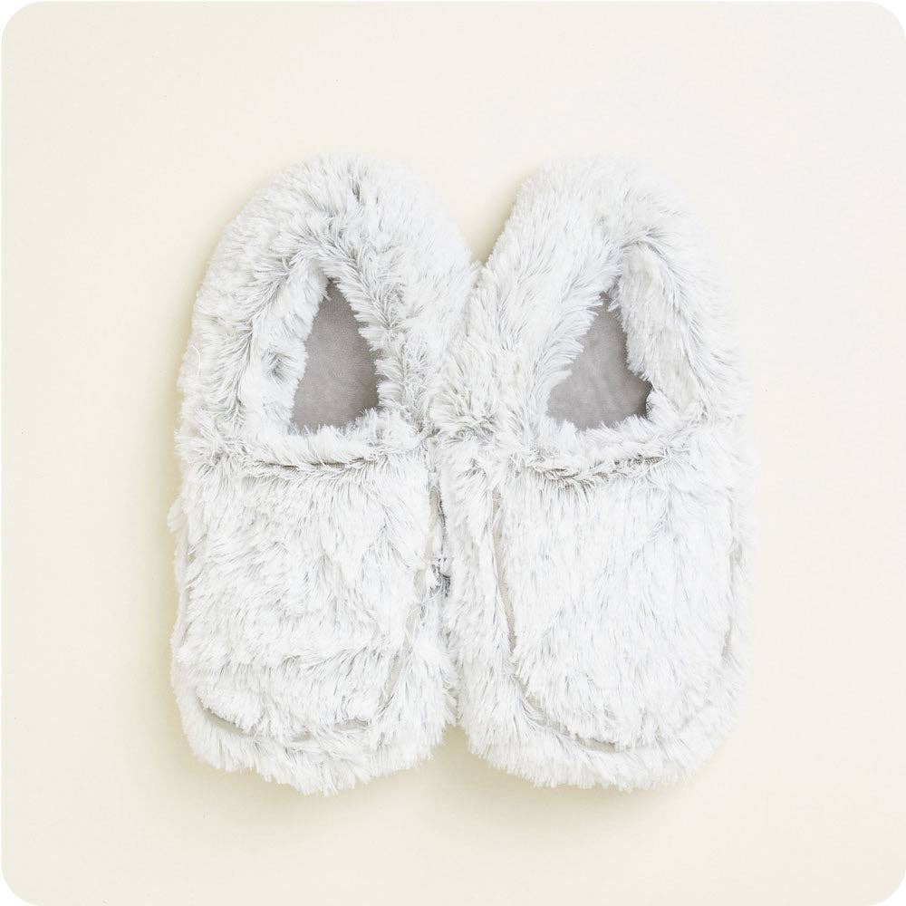 Warmies - Lavender Scented Plush - Gifts - Fall - Marshmallow Gray Warmies Slippers