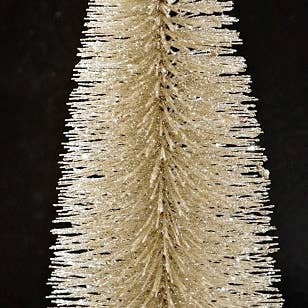 11in Glittered Bottle Brush Pine Tree