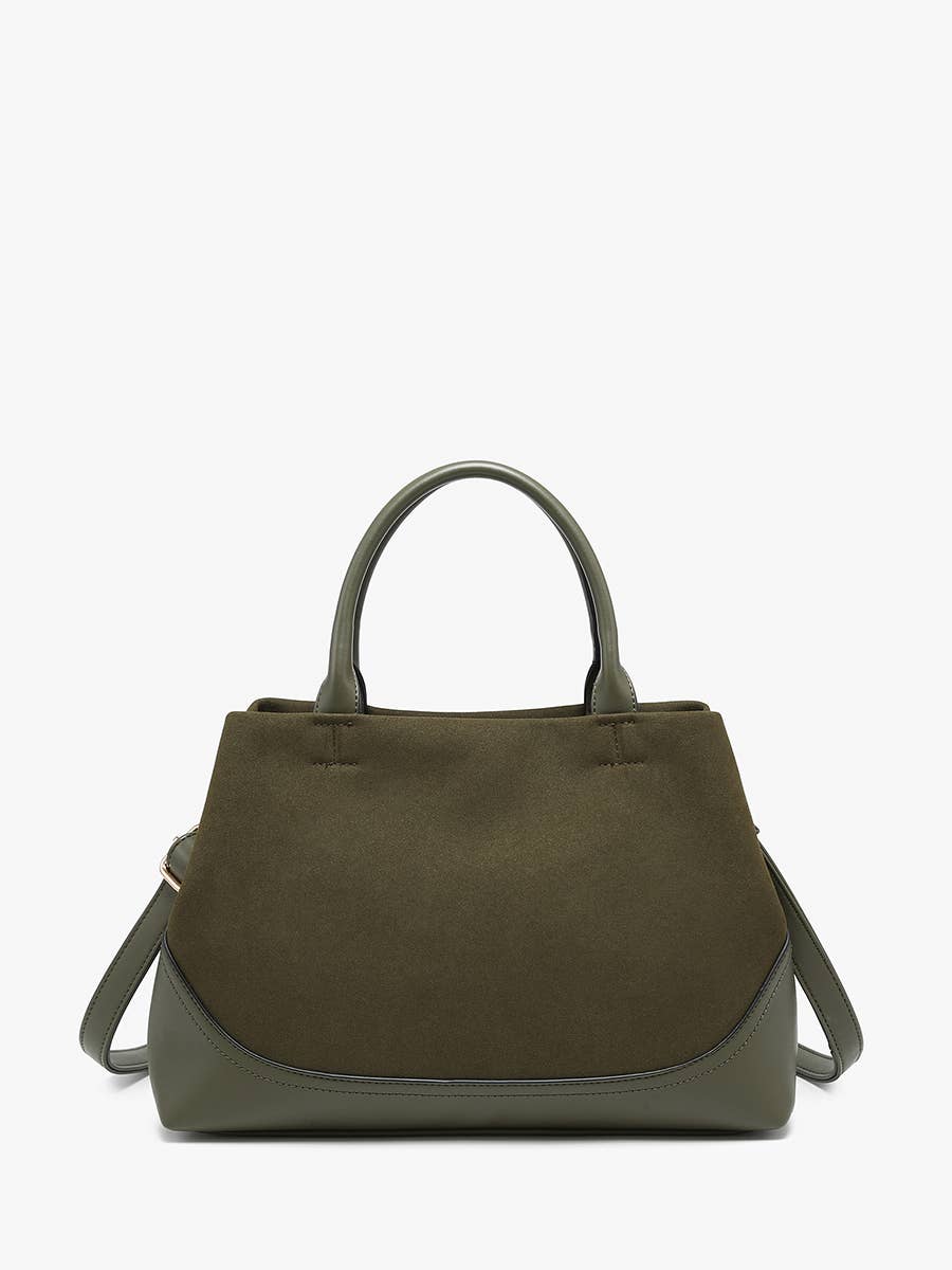 Jen & Co. - Ximena Faux Suede Satchel w/ Dual Handles | M2852