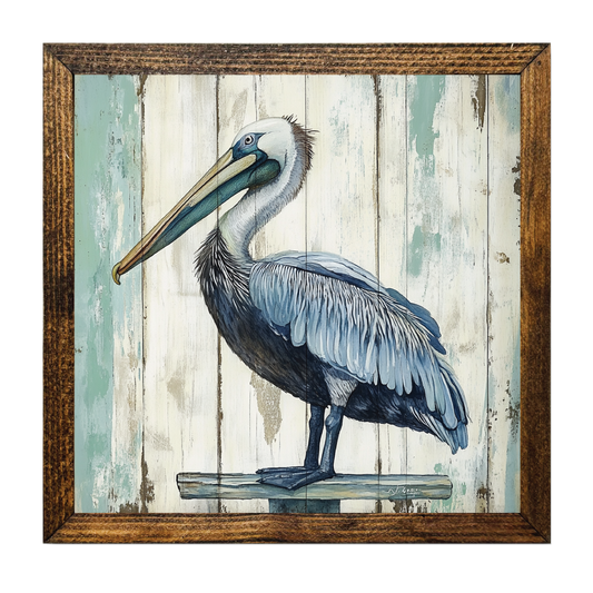 Jarmz Designs - ARTISTIC SERIES TIMBERLAND- PELICAN WOOD BACKGROUND