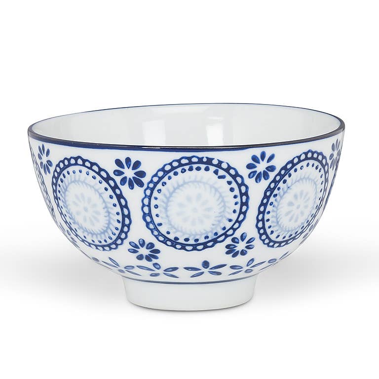 Blue/White Rice Bowl-6Asst-4"D-1469