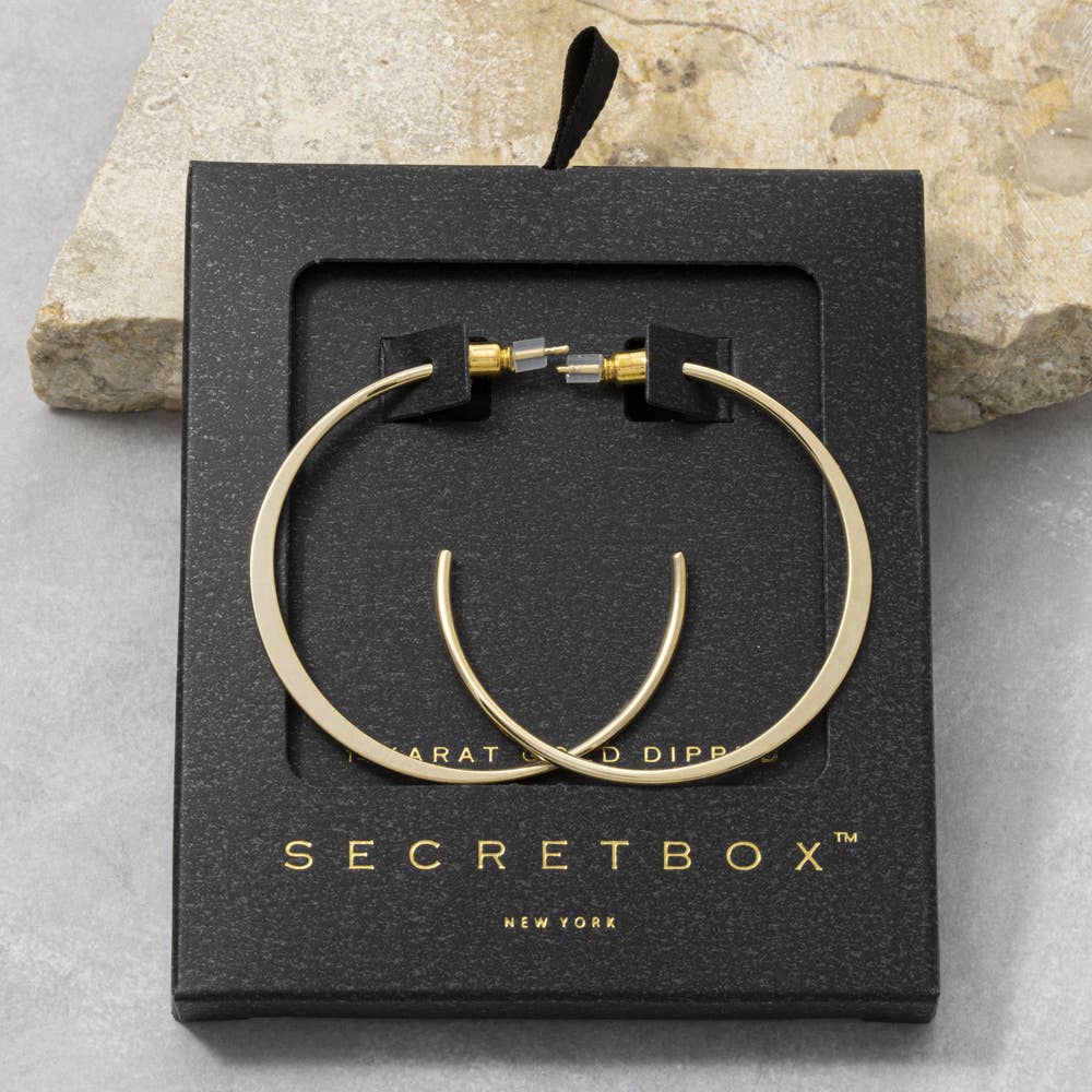Thin Wire Large Round Hoop Earrings