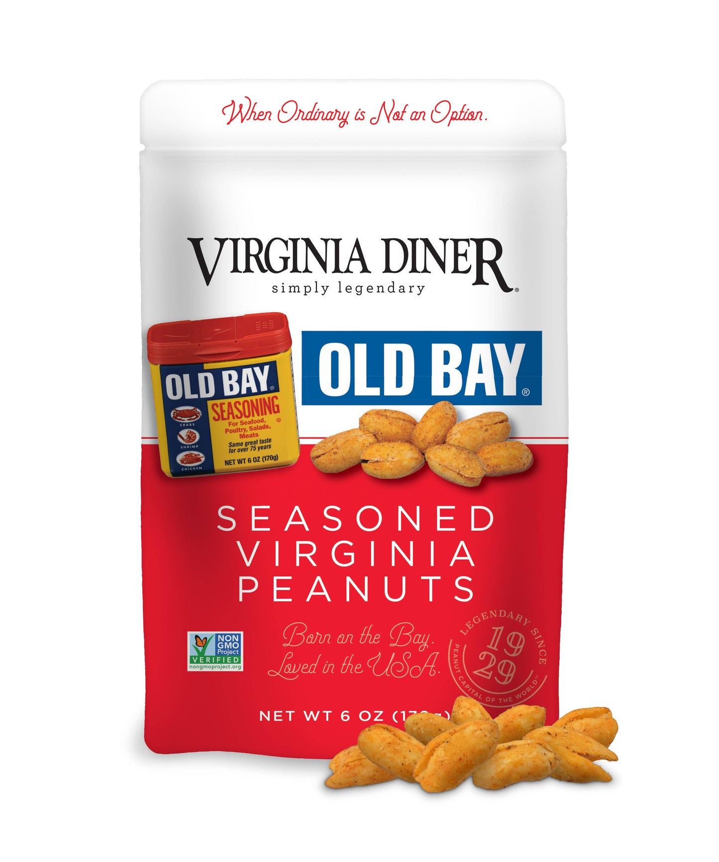 Old Bay Seasoned Virginia Peanuts-6 Oz. Stand-Up Pouch