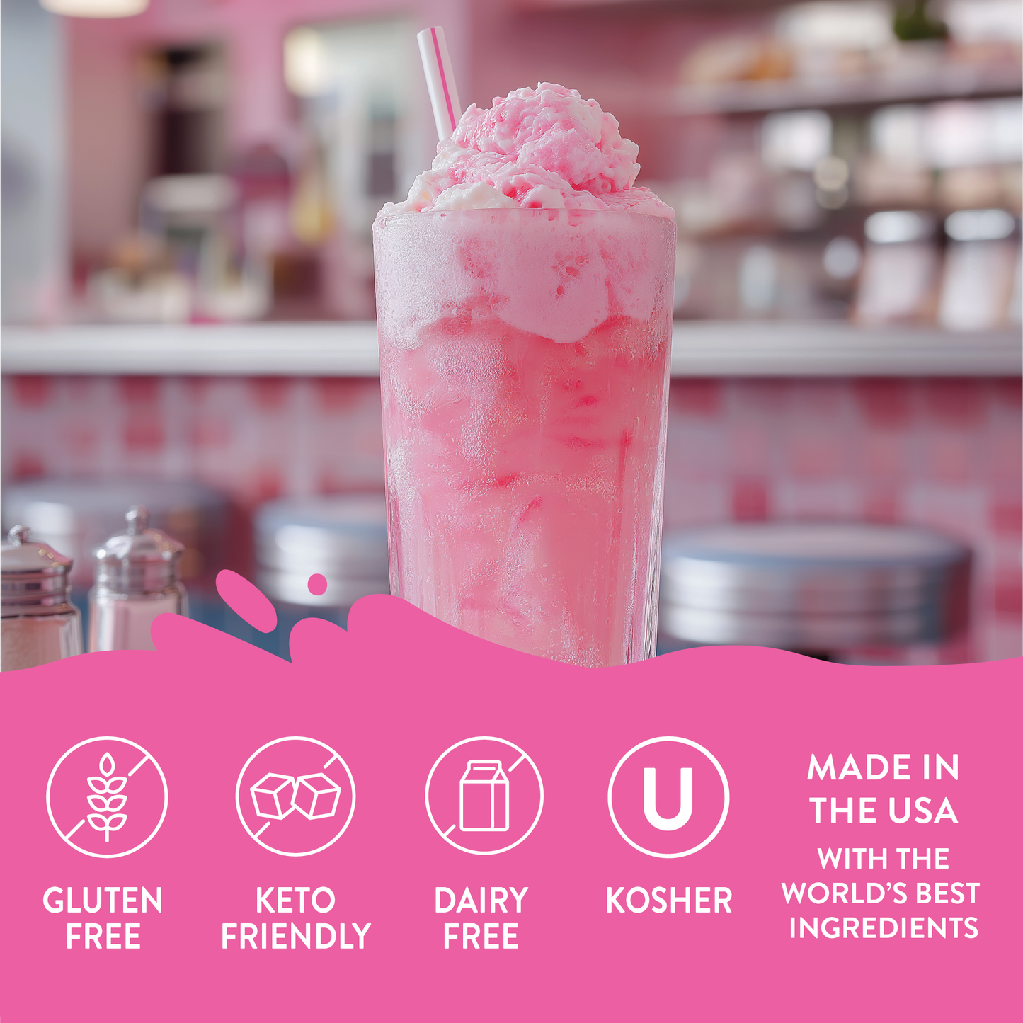 Jordan's Skinny Mixes - Dippin' Dots® Birthday Cake Ice Cream Syrup