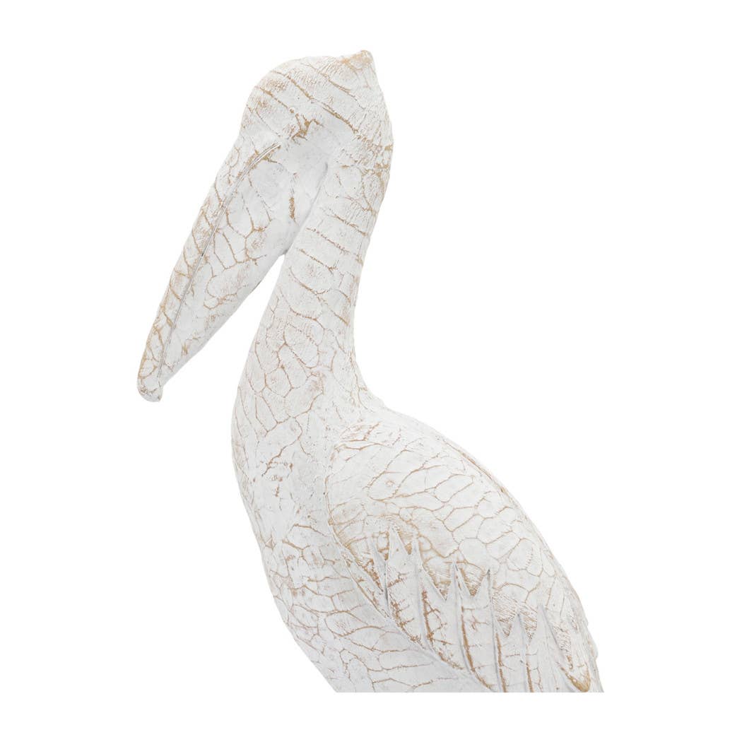 Sagebrook Home - Decorative Figurine - White Ceramic Standing Pelican, 14 in.