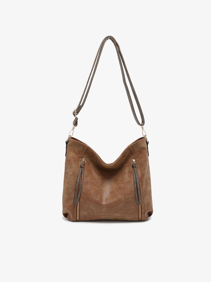 Jen & Co. - Mina Distressed Hobo Bag | M2744