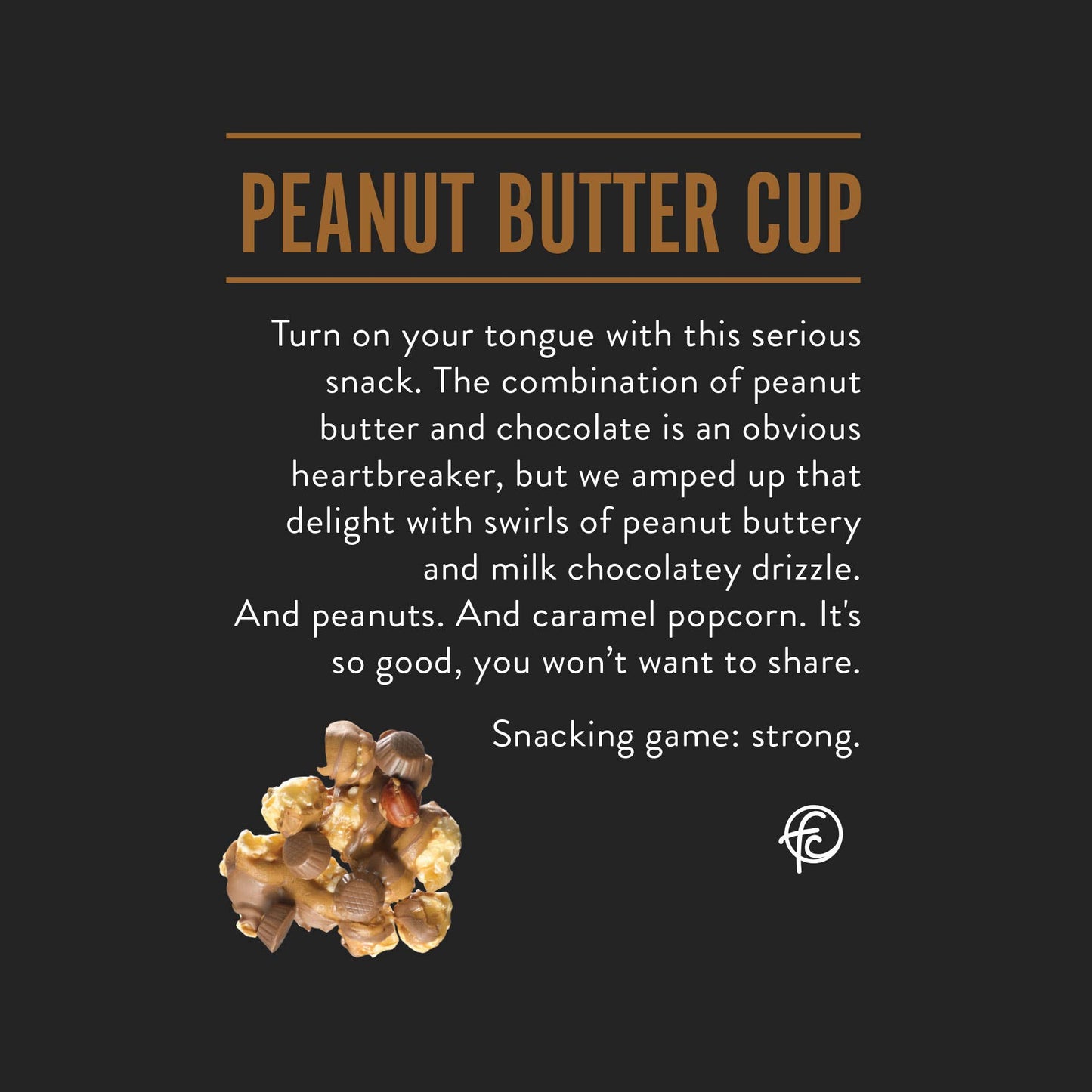 Peanut Butter Cup 5oz Bags | Chocolate Popcorn