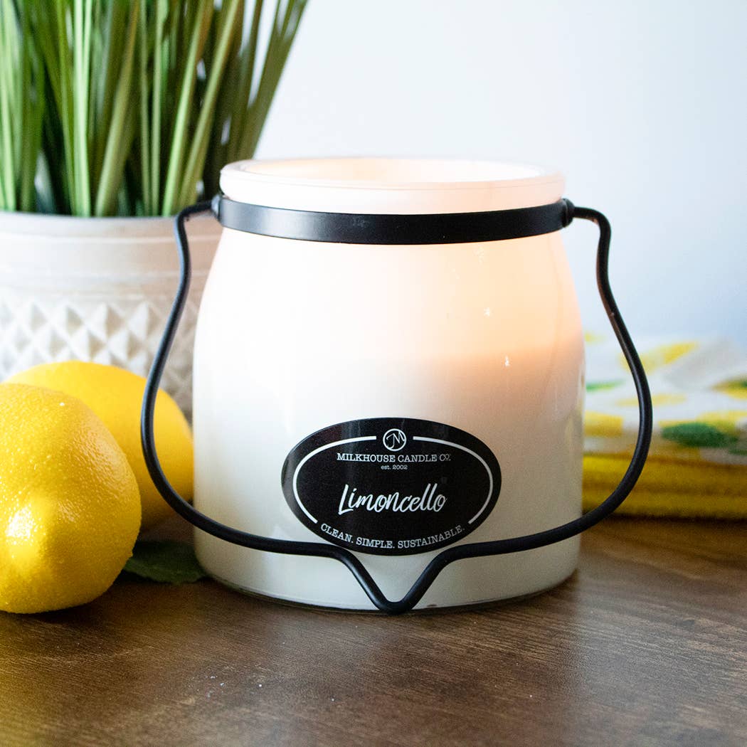 Milkhouse Candle Company - 16 oz Butter Jar Candle: Limoncello