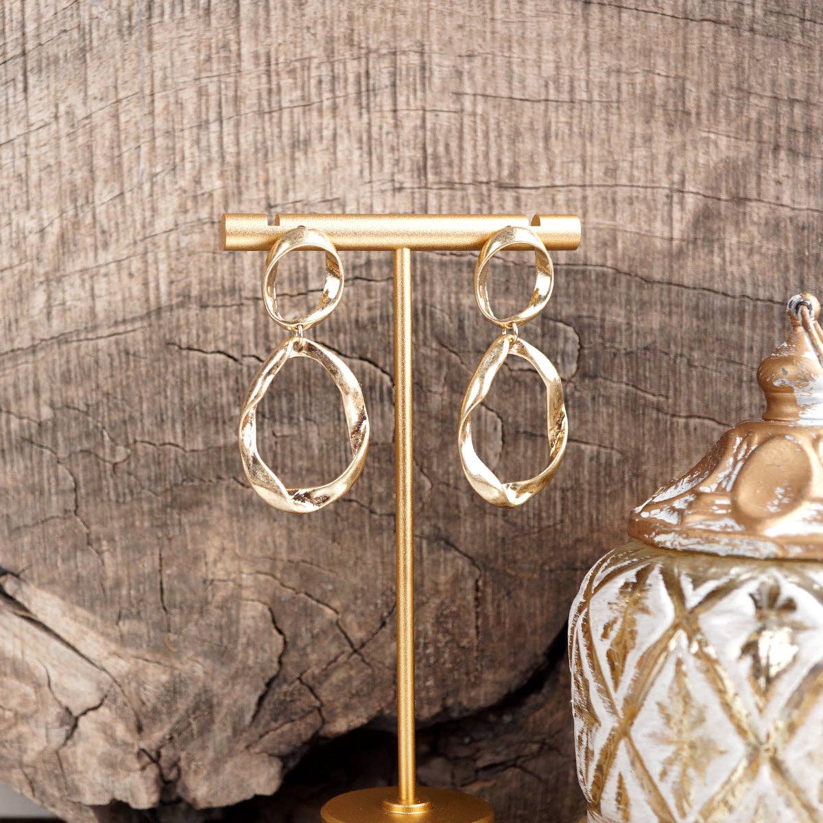 PennyLine inc - Wanderlight – Textured Tear Drop Earrings