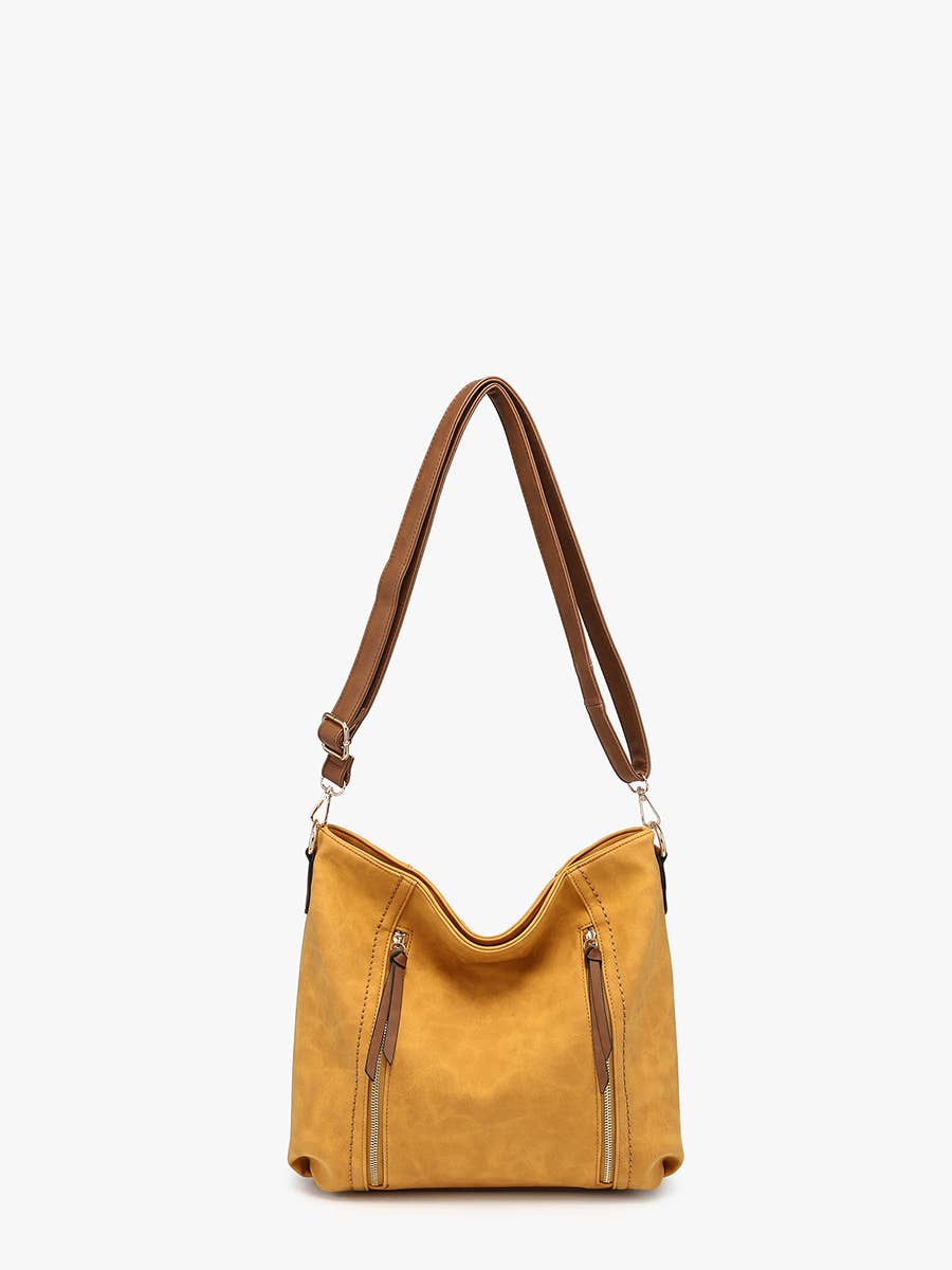 Jen & Co. - Mina Distressed Hobo Bag | M2744
