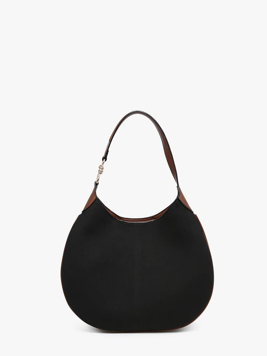 Jen & Co. - Vanessa Faux Suede Hobo w/ Gold Accented Strap | M2881