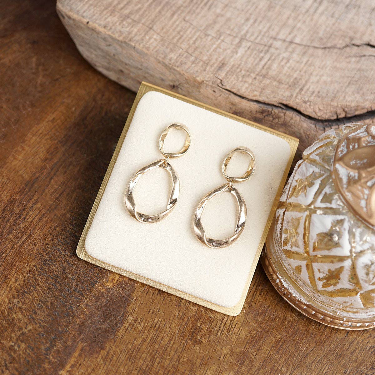 PennyLine inc - Wanderlight – Textured Tear Drop Earrings