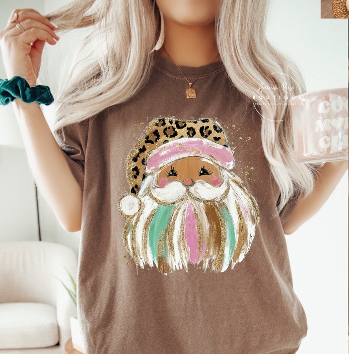 Trendy Chic Apparel LLC - Preppy Brushstroke Santa Sweatshirts & T-Shirts