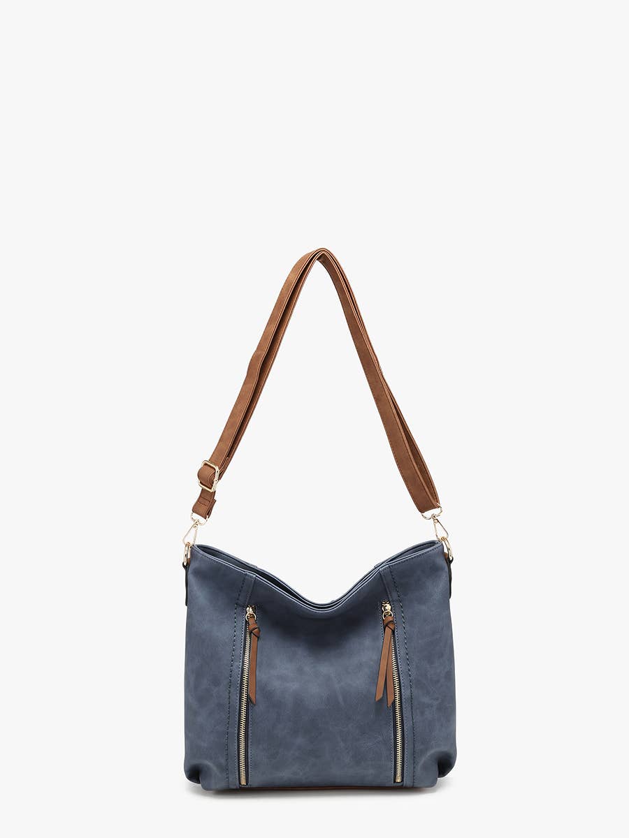 Jen & Co. - Mina Distressed Hobo Bag | M2744
